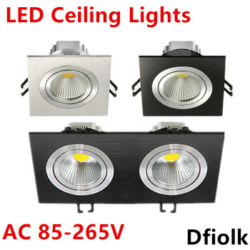 1PCS high power aluminum led cob dimmable ceiling light AC110V-230V 5W 7W 10W 14W square cob led downlight CE&ROHS